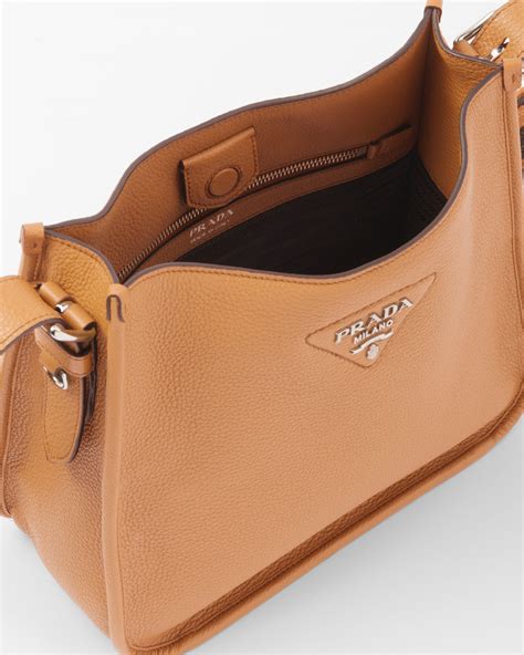 prada hobo pochette|Caramel Leather Hobo Bag .